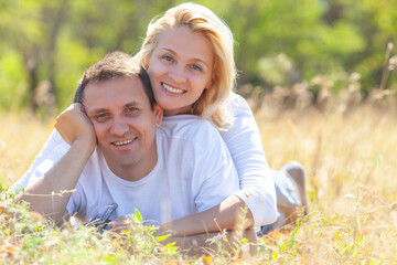 mature couple happiness together