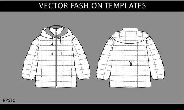 Download Download Glossy Womens Down Jacket Whood Mockup Back View ...