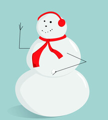 cute winter snowmen for design, posters, websites