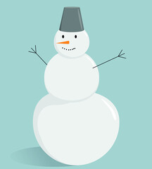 cute winter snowmen for design, posters, websites