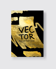 Vector Black and Gold Design Templates for Brochures.