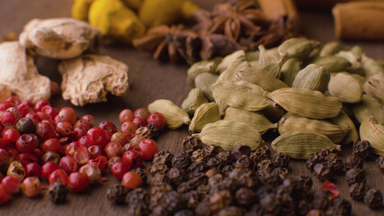 Indian spices on the table