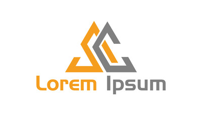 SC Initial letter text logo design