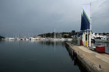 Marine pier with yachts