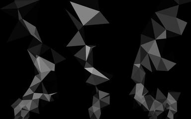 Dark Silver, Gray vector blurry triangle texture. Creative illustration in halftone style with gradient. New texture for your design.