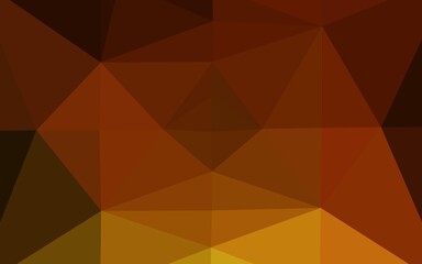 Dark Yellow, Orange vector low poly cover. Geometric illustration in Origami style with gradient. Brand new design for your business.