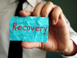 Recovery sign on the sheet.