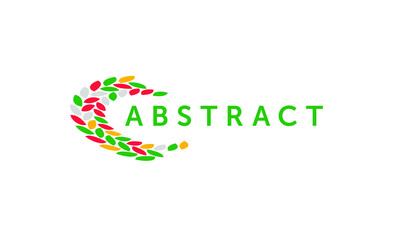 Fototapeta premium Abstract business logo. Corporate identity design elements. Network connect, integrate, grow concepts. Science technology, health and medical, market logotype. Color Vector brand icons. 3d logo