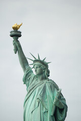 close-up of the Statue of Liberty