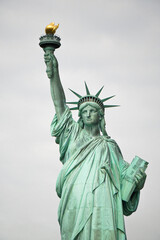 Fototapeta na wymiar Side view of the Statue of Liberty