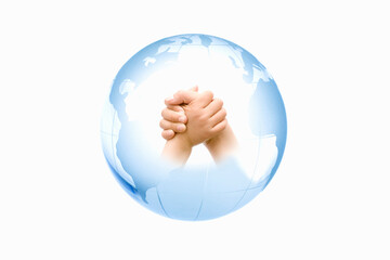 地球の中で腕相撲