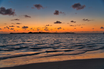 Fototapeta na wymiar Penguin Island Sunset