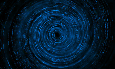 Business technology style circular wave point line background.