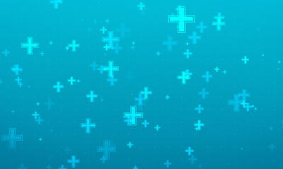 Blue Green Background Plus Icon Floating Beautiful.