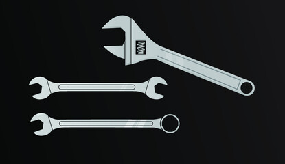 icon or illustration of wrenchs for a website. Perfect use for web, patterns, designs, etc.