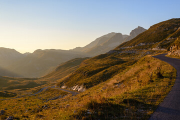 Sunset on Durmitor mountain