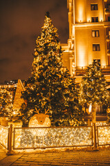 christmas tree at night