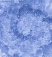 Indigo Tie Dye. Color Multi Design. Hippie Circle 