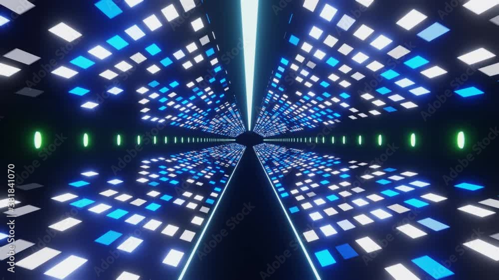Poster abstract futuristic digital technologic alien space tunnel background 3d rendering