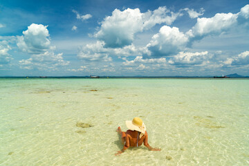 Woman at the beach in Thailand