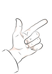 a hand with thumb up