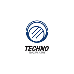 Technology logo Creative concept of network. illustration design