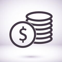 Money Coin Dollar Currency Vector Graphic 10 EPS Design