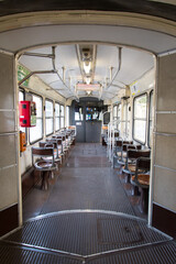Obraz premium Inside of a tram in Turin