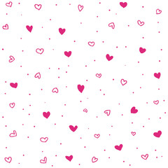 Fototapeta na wymiar Heart doodles. Hand drawn hearts. Design elements for Valentine's day. Vector EPS 10.