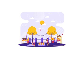 replanting after harvest in the backyard. Vector illustration