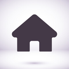 Home vector image to be used in web applications, mobile applications and print media. Abstract house logo design template. Colorful sign. Universal vector icon