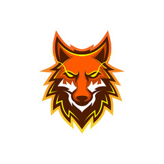 wolf mascot esport logo design
