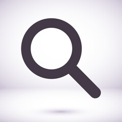 Magnifying glass vector icon or search icon, flat vector icon graphics on isolated vector icon background.