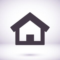 Home vector image to be used in web applications, mobile applications and print media. Abstract house logo design template. Colorful sign. Universal vector icon