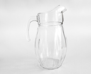 Jug on a white background. Copy space