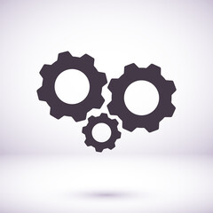 Settings isolated vector icon. Gear symbol. vector icon Gear tool or button for web application or UI.  vector icon Trendy flat style