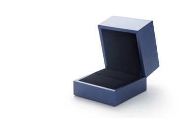 Empty jewelry box isolated on white background