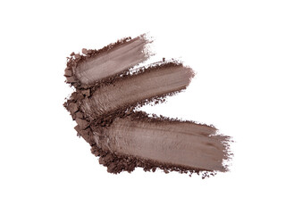 Crushed eyeshadow isolated on white