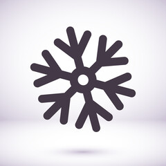 Snowflake vector Icon. Flat logo of snowflake isolated on white background vector Icon. New Year and winter symbol vector Icon. Vector