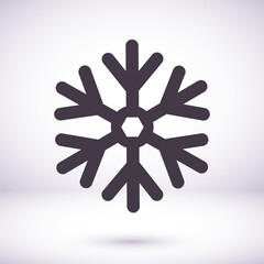 Snowflake vector Icon. Flat logo of snowflake isolated on white background vector Icon. New Year and winter symbol vector Icon. Vector