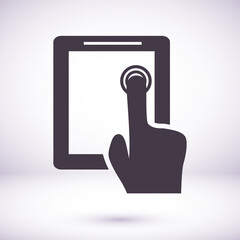 Vector icon Touch screen, design illustration Touch screen. Flat Touch screen