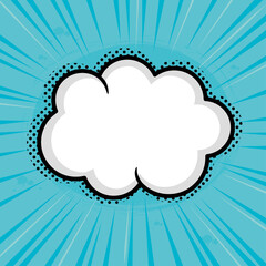 Pop art style background illustration with speech bubble