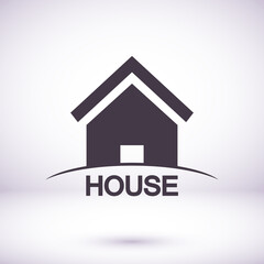 Home vector image to be used in web applications, mobile applications and print media. Abstract house logo design template. Colorful sign. Universal vector icon