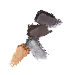 Crushed eyeshadow isolated on white