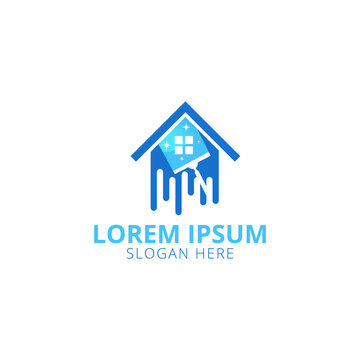 Creative And Unique Home or Window Clean And Painting Logo 