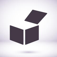 Box vector icon or logo in modern line style. vector icon High quality black outline pictogram for website design and mobile apps vector icon. Vector illustration on a  background.