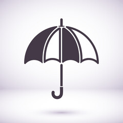 Black Classic elegant vector icon opened umbrella vector icon isolated on white background.vector icon Rain protection symbol. vector icon Illustration