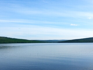 lake and mountains