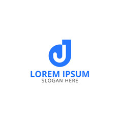 Creative And Unique DJ Letter Business Logo Design Template
