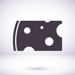 Cheese icon vector, filled flat sign, solid pictogram isolated  icon vector on white,  icon vector logo illustration